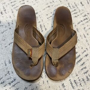Rainbow Sandals Womens Medium (fits 6.5-7.5) Brown Premier Leather Arch Support
